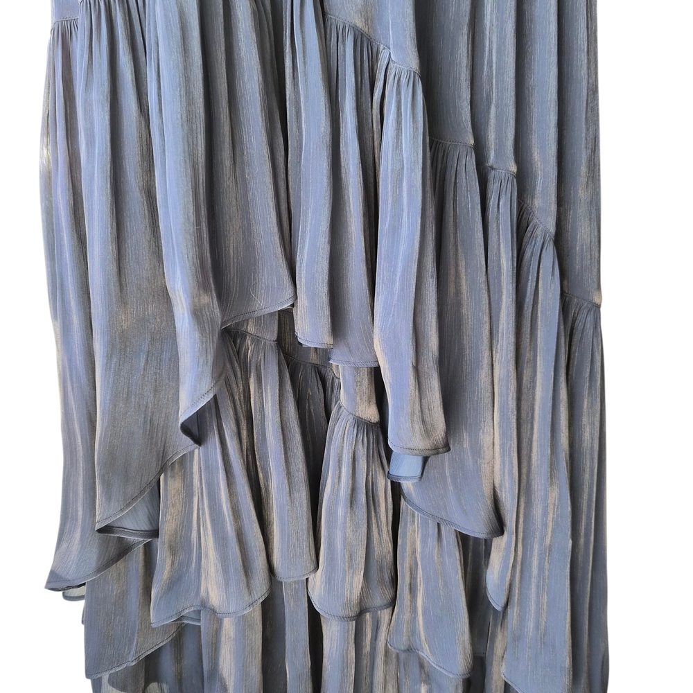 Cinq à Sept Soleil Ruffle Hi-Low Dress – Navy – Size 0 - Picture 8 of 15